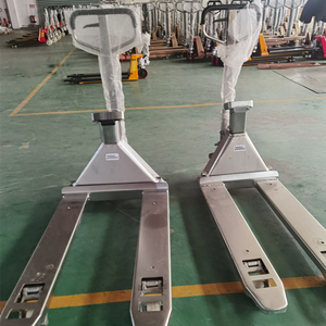 รถยกพาเลทสแตนเลสพร้อมเครื่องชั่งดิจิตอล 2 ตัน สำหรับคลังสินค้า - Product Image 1