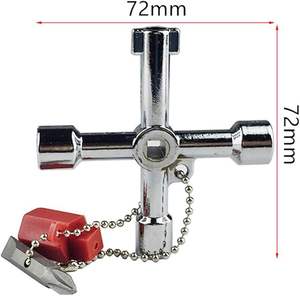 <span class=keywords><strong>Clé</strong></span> triangulaire multifonctionnelle à 4 voies Plombier Électricien <span class=keywords><strong>Gaz</strong></span> <span class=keywords><strong>Compteur</strong></span> électrique Cabinets Purge Radiateur Outil - Product Image 5