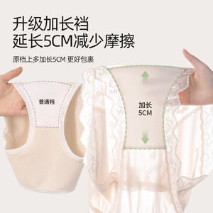 Slip Bikini in Raso e Pizzo a Vita Media per Uso Quotidiano, Taglia Grande per Donne fino a 100kg, Mutandine Sexy Senza Cuciture con Spacco Alto - Product Image 5