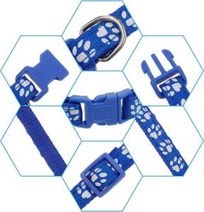 Wholesale Multi-colors Paw Print Adjustable Nylon Cat <b>Collar</b> - Product Image 2