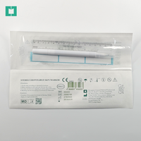 Stylo marqueur cutané médical stérile professionnel jetable effaçable à sec et à l'eau, pointe de 0,5 mm, usage médical et chirurgical, couleur unique