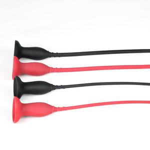 Alat Bantu Seks Dewasa Alternatif Masturbasi Pria, Tongkat Getar Silikon dengan Cup Hisap Model Mata Kuda, Batang Suara Uretra Prostat, Warna Hitam - Product Image 5