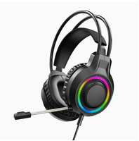 Casque de jeu filaire circum-auriculaire V6S E-sports transfrontalier, étanche IPX-4 pour PUBG, ordinateur de bureau/ordinateur portable, lumineux, vente en gros