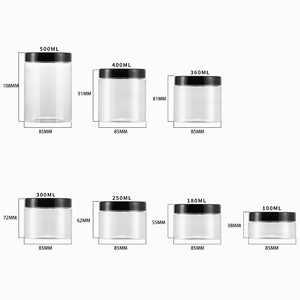 Transparent Pet Food Container 85mm Cylinder Airtight Sealing <b>Bottle</b> For General Packaging With Clip On Lid - Product Image 4