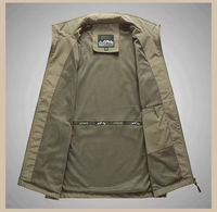 Último modelo de moda chaleco utilitario cuello alto transpirable al aire libre correr chaleco trabajo sin mangas invierno hombres chaleco