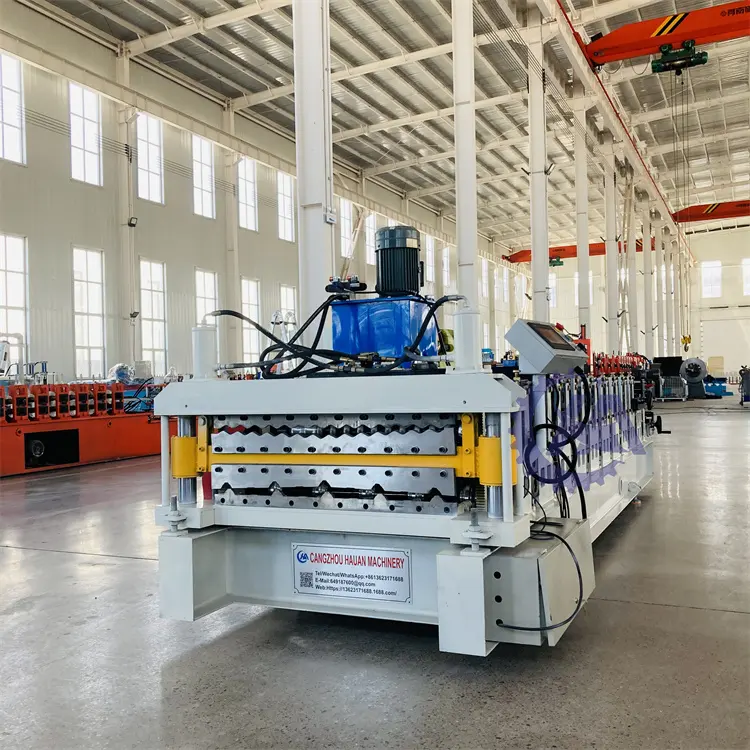 Double Layer Roofing Sheet Roll Forming Machine Decorated Roof Sheet Making Machine