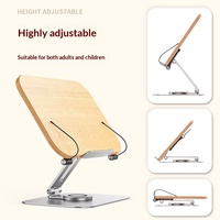 Support de Lecture en Alliage d'Aluminium, Étagère de Bureau pour Enfants, Support de Tablette PC Multifonctionnel Pliable et Rotatif à 360 Degrés, Marque OEM