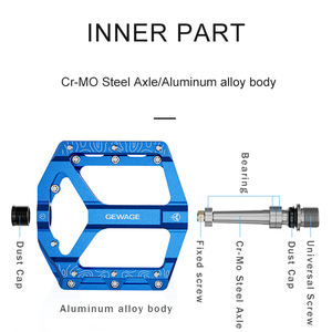 <span class=keywords><strong>Pedales</strong></span> de <span class=keywords><strong>Bicicleta</strong></span> GEWAGE de 3 Rodamientos Antideslizantes CNC, Novedad para Bici de Montaña y <span class=keywords><strong>Spinning</strong></span>, <span class=keywords><strong>Pedales</strong></span> de Ciclismo con Rodamiento Sellado - Product Image 3