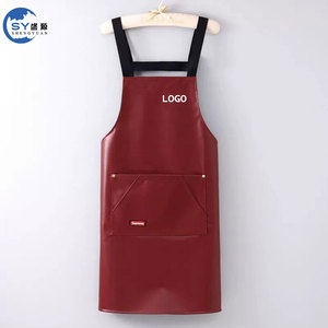 PU Soft Leather Waterproof and Oil-resistant <strong>Apron</strong> for Restaurants Auto Repair Shops Suitable for <strong>Custom</strong> logo <strong>Printing</strong> for <strong>Work</strong>. - Product Image 6