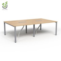 Table de conférence sur pieds IULTRA moderne, plateau haut en MDF, pour bureaux et écoles, collaboration et réunions