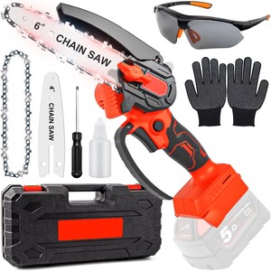 Motosierra Eléctrica Portátil Pequeña (Batería No Incluida) con Lubricación Automática/Bloqueo de Seguridad para DeWalt 20V - Product Image 1