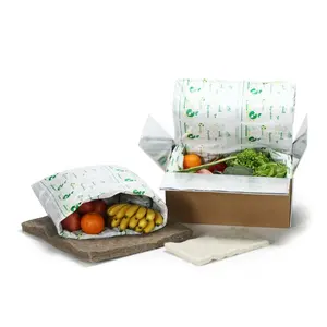 100% biodegradable thermal liner insulation package for frozen food heat seal shipping box liner for cold chain