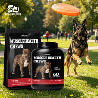 Complément alimentaire pour chiens de grande race, chiots et chiens adultes, à haute teneur en protéines, pour la croissance musculaire et la prise de masse, sous forme de friandises molles.