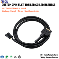 Faisceau de câblage plat 12V 7 broches conforme aux normes australiennes, câble robuste pour remorquage de caravanes, bateaux et camping-cars
