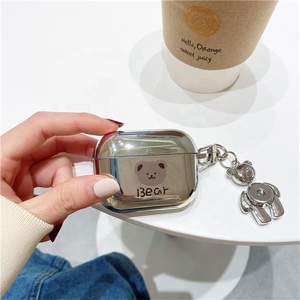 Custodia placcata Bear Cover per Air Pods Pro custodia morbida protetta <span class=keywords><strong>Apple</strong></span> 3 Dandy Bluetooth 2 Cover per cuffie custodia Anti-caduta Wireless - Product Image 4