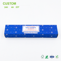 Boîtes d'emballage personnalisées pour bâtonnets d'encens Agarbatti, finition bleu royal mat, doublure en éponge, tube à rabat, carton d'exportation en gros
