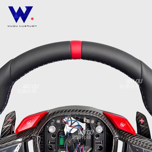 Volante de Fibra de Carbono Genuino de Alta Calidad en Negro para <span class=keywords><strong>BMW</strong></span> G20 G22 G26 G30 G60 G80 Id8 F90 G90 F97 F98 X3M X4M X5M X6M M3 5 - Product Image 2