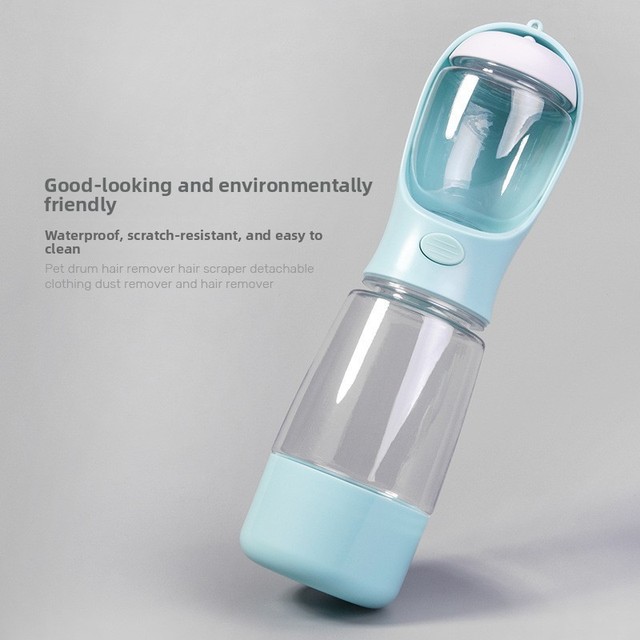 2026 Trending Portable Eco-Friendly Plastic 3-in-1 Multi-functional Pet Travel Water Bottle for Outdoor Use