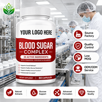 Capsules Équilibre Glycémique Sain Cannelle Chrome Feuille de Mûrier Soutien Métabolique du Glucose à Base de Plantes 20 Ingrédients Actifs OEM