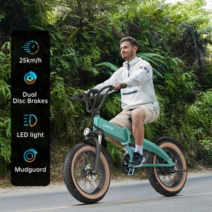Vélo électrique pliable tout-terrain en acier Onyx 7 vitesses 36V 250W avec moteur sans balais et pneus larges pour adultes - Product Image 1