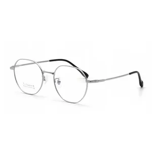 Round Shape Spectacle Frames Ni Titanium Eyeglasses Korean Titanium Flexible Eyeglasses Frame For Men Women