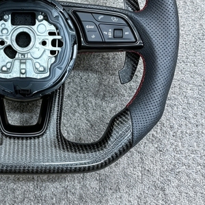 Volant de voiture avec grandes palettes de changement de vitesse en carbone pour <span class=keywords><strong>Audi</strong></span> S Line A3 A4 A5 <span class=keywords><strong>A6</strong></span> A7 A8 S3 S4 S5 S6 S7 S8 Q3 Q5 Q7 Q8 R8 RS RS3 RS4 RS5 - Product Image 5