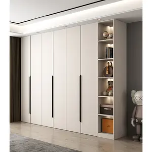 Garde-robe de luxe personnalisée Armoire en aluminium bois Garde-robe Systèmes de placards