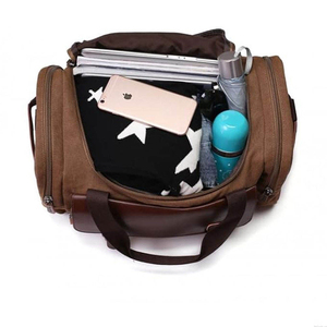 Nouveaux sacs de voyage en cuir élégants, design personnalisé, coutures robustes, sac de voyage spacieux pour un usage quotidien, les voyages de week-end, les affaires et la salle de sport - Product Image 3