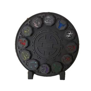 Jackie <span class=keywords><strong>Chan</strong></span> zodiaque amulette pierre Animation Collection porte-clés en plastique périphérique modèle ornements pendentif cadeau - Product Image 5