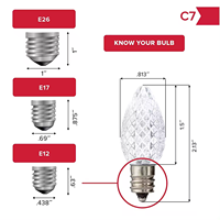 Preisgünstige C9 Led-Facettenlampen 2 W 3 W 4 W Led farbige Led-Lampen E14 C9 C35 kerze bunte Led-Lampen