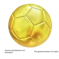 Ballon de football en cuir doré, couture à la machine, taille 5, équipement d'entraînement de football, ballon de football