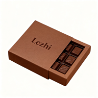 Barre de chocolat de luxe estampage à chaud feuille d'or boîte à tiroir boîtes d'emballage de chocolat