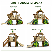 Équipement de terrain de jeux extérieur commercial, ensemble de toboggans pour enfants personnalisés pour écoles, parcs, maternelles, parcs d'attractions