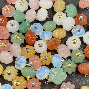 Pendentif en Pierre Naturelle Améthyste Citrouille Unisexe Mignon en Gros avec Placage Fer 11-12mm pour Fabrication de Cadeaux Délicats - Product Image 6