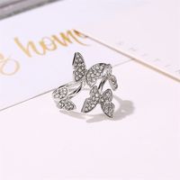 Bague ajustable Mylove personnalisée en laiton plaqué or rose avec micro-pavé de zircone cubique et multiples papillons – Vente en gros