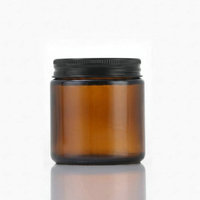 Pot de stockage en verre transparent de 60 ml (2 oz) à parois droites avec couvercles en plastique/aluminium/phénolique pour bonbons et capsules de reconstitution