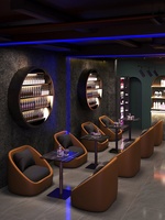 Nouveau canapé de bar personnalisé Ktv, siège de table rond en dalle de roche, canapé de restaurant, banquettes de restaurant, chaises et tables