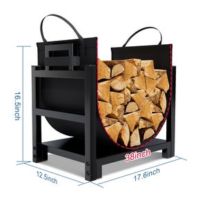Support <span class=keywords><strong>de</strong></span> bois <span class=keywords><strong>de</strong></span> chauffage intérieur avec porte-bûches en bois pour accessoires <span class=keywords><strong>de</strong></span> <span class=keywords><strong>cheminée</strong></span> - Product Image 2