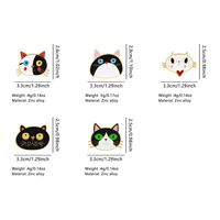 Pin Logam Grosir Motif Kartun Kucing Lucu, Bros Pin Hewan, Aksesoris Kreatif Unik Klasik untuk Pakaian & Tas