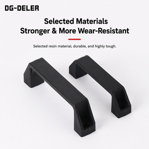 LS522 Matt <strong>Black</strong> PVC 120mm Industrial Furniture Handle for <strong>Doors</strong> &amp; Cabinets - Product Image 1