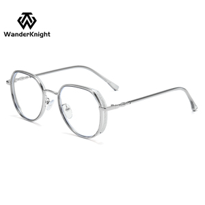 Bán buôn TR90 kết hợp kim loại cảnh tượng khung phụ nữ quang thời trang kính chống ánh sáng màu xanh chặn - Product Image 4