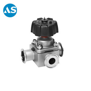 स्टेनलेस स्टील उच्च गुणवत्ता यू आकार तीन तरह मैनुअल नियंत्रण डायाफ्राम वाल्व - Product Image 4