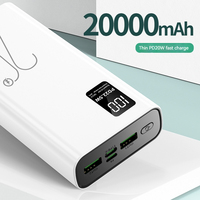 Batería Externa de Último Modelo con Salida Tipo C de 22.5W, Carga Súper Rápida, 20000mAh, Pantalla Digital, Capacidad Real, PD20W