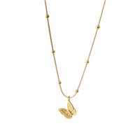 Colliers en acier inoxydable pour femmes, pendentifs haut de gamme, bracelets papillon tendance pour femmes, vente en gros de bijoux