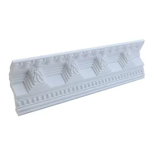 Hot selling products home decor crown PU carved corner moulding wholesale price ceiling decoration