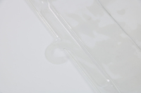 Sac en PVC transparent imprimé sur mesure avec cintre en plastique, pochette transparente en plastique pour l'emballage de chaussettes, sous-vêtements et cosmétiques en vente au détail