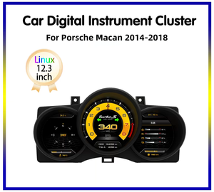 Grupo de instrumentos Digitales para coche de 12,3 pulgadas para Porsche Macan 2014-<span class=keywords><strong>2018</strong></span> velocímetro cabina Virtual LCD salpicadero Panel medidores Auto - Product Image 3