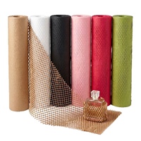 Papier en Gros en Rouleaux et Feuilles en Maille Nid d'Abeille pour Bouquets Floraux, Emballage Cadeau et Papier d'Art