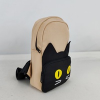 Tas Selempang Kecil Lucu Boukar untuk Wanita, Dompet Ponsel Mini Desain Kucing, Tas Bahu untuk Wanita dan Pria