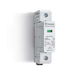 Parafoudre Finder T2 40kA 275V AC pour la protection des systèmes électriques monophasés - Product Image 1